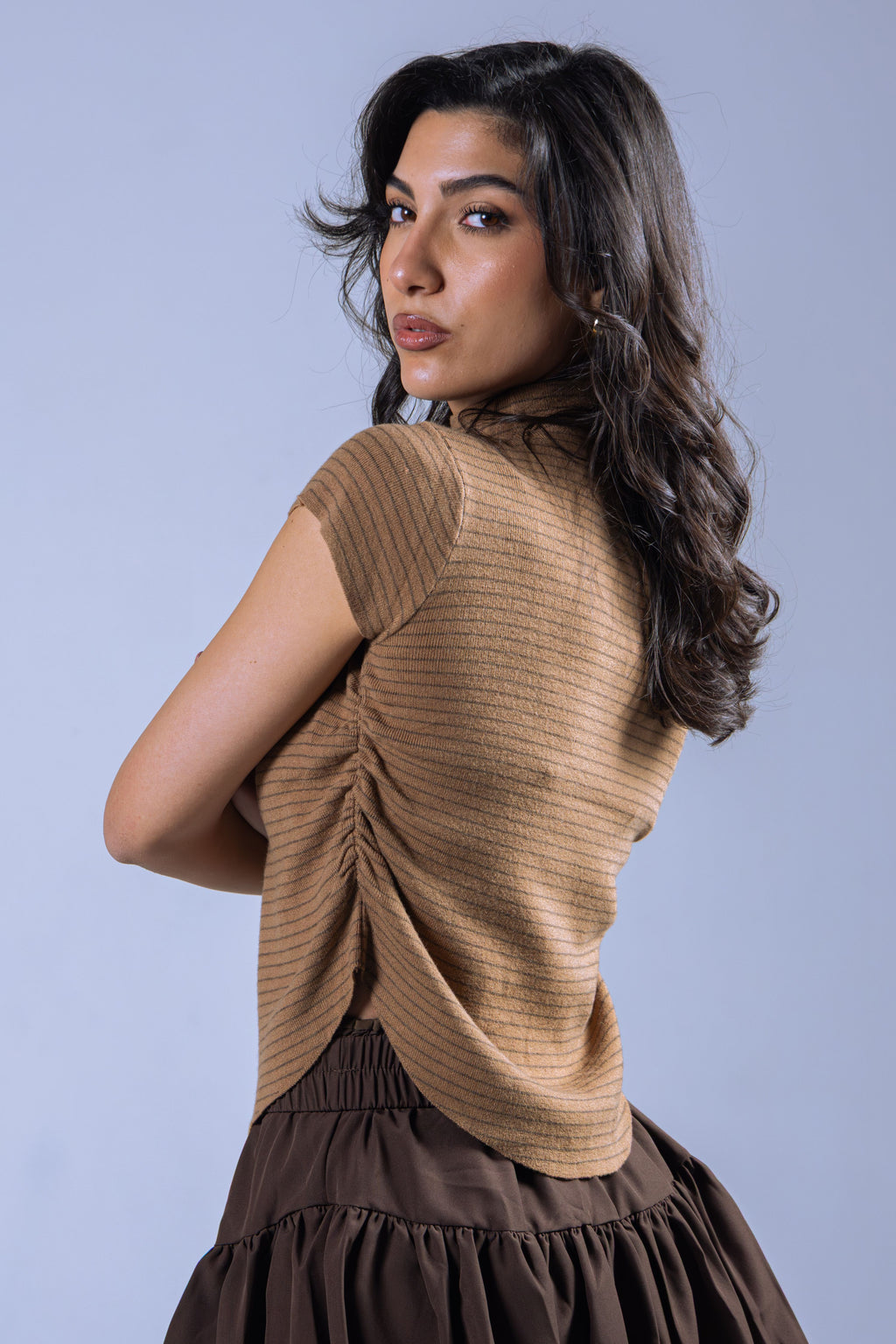 Gathered Knit Top