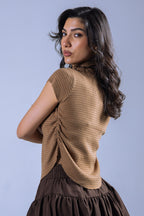 Gathered Knit Top